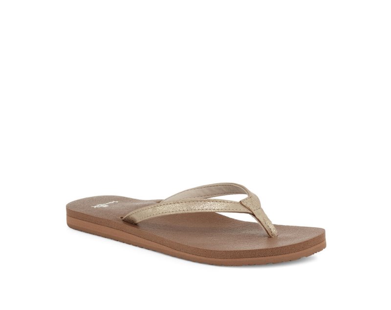 Sanuk Yoga Joy Shimmer Metallic - Sanuk Sandals Womens Brown - Philippines ILHQFR451